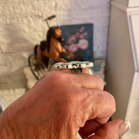 Larimar and sterling silver ring - Picture 2 of 8